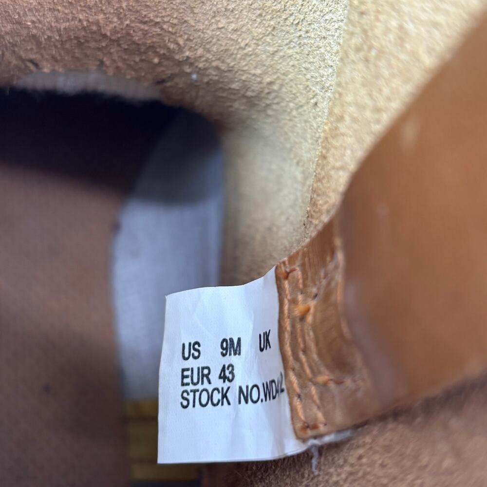 Dickies Work Boots Mens 9 Pull On Caml Brown Leather Carpenter Utility Barn Rare - Picture 8 of 13